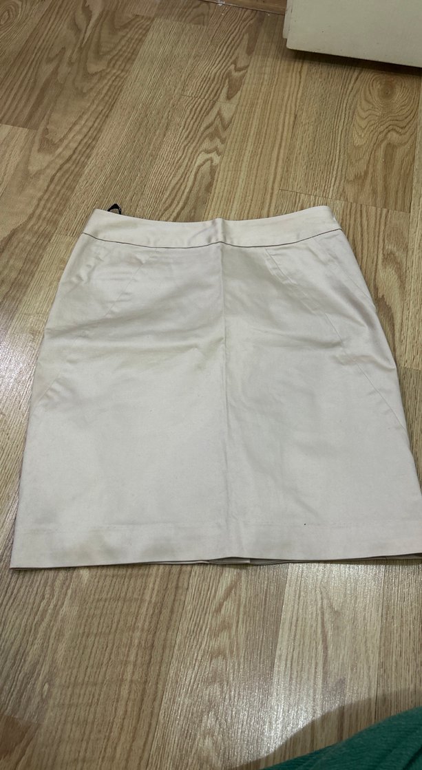 Bej Düğmeli Midi Kadın Etek - Görsel 2