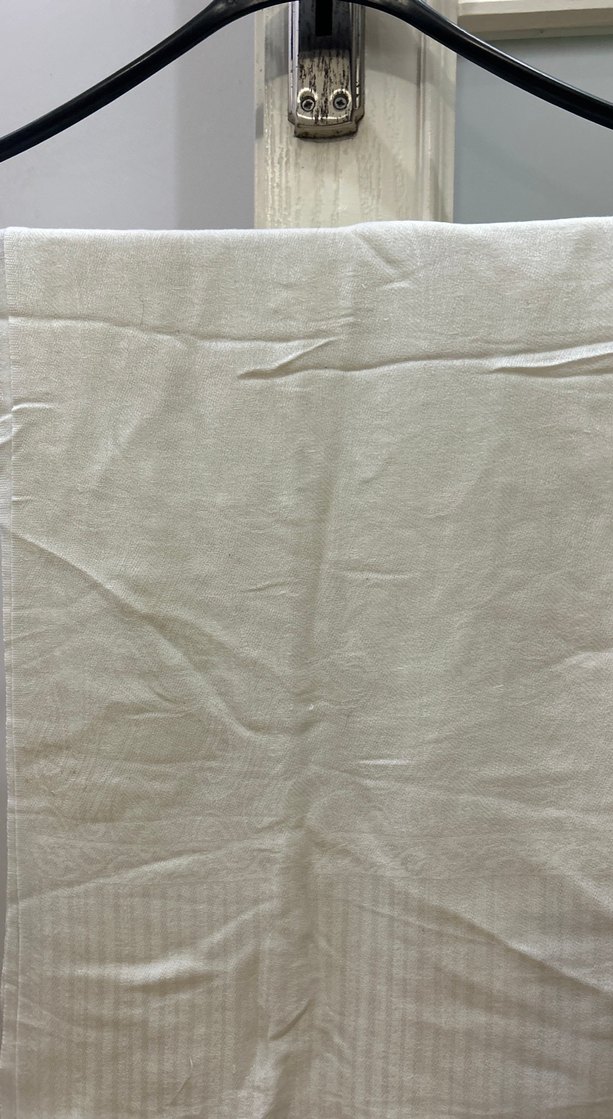 Kadın Beyaz Keten Bohem Şal - Görsel 2