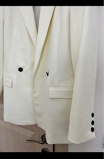 s Beden Beyaz blazer ceket