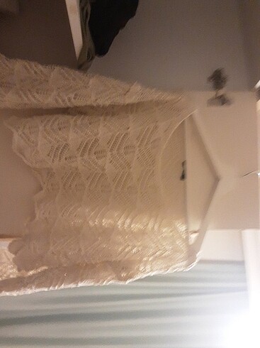 Bershka Tığ işi örme crop hic giyilmedi