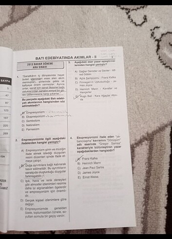 Aöf edebiyat çikmis sorular