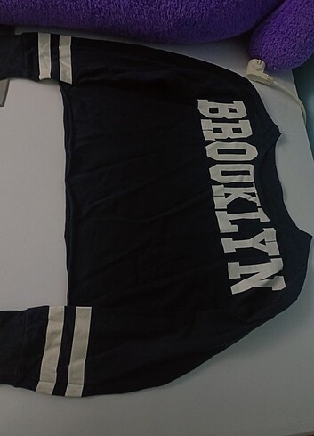 Brooklyn Baskılı Uzun Kollu sweatshirt 