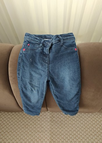 Kız Çocuk Düğmeli Dar Kesim Kot Pantolon