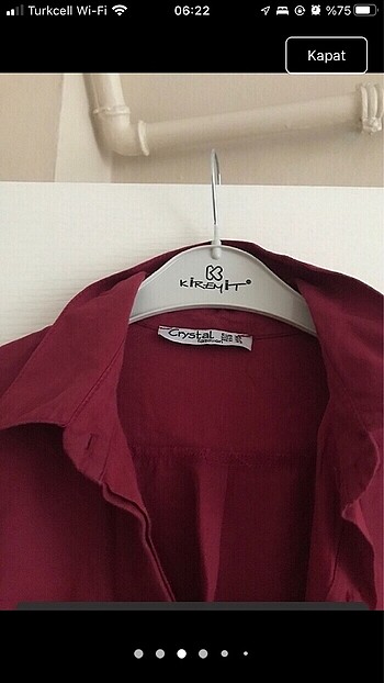 xl Beden bordo Renk Gömlek
