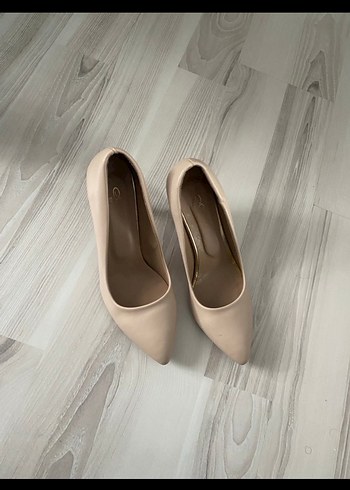 Bej Kadın Stiletto Topuklu Ayakkabı - Görsel 4