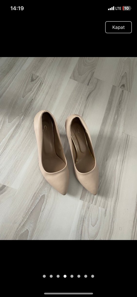 Bej Kadın Stiletto Topuklu Ayakkabı - Görsel 4