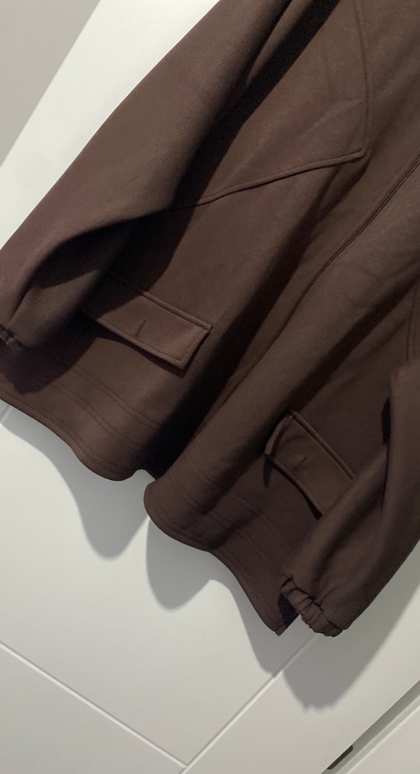 Kadın Kahverengi Fermuarlı Rahat Ceket - Görsel 3