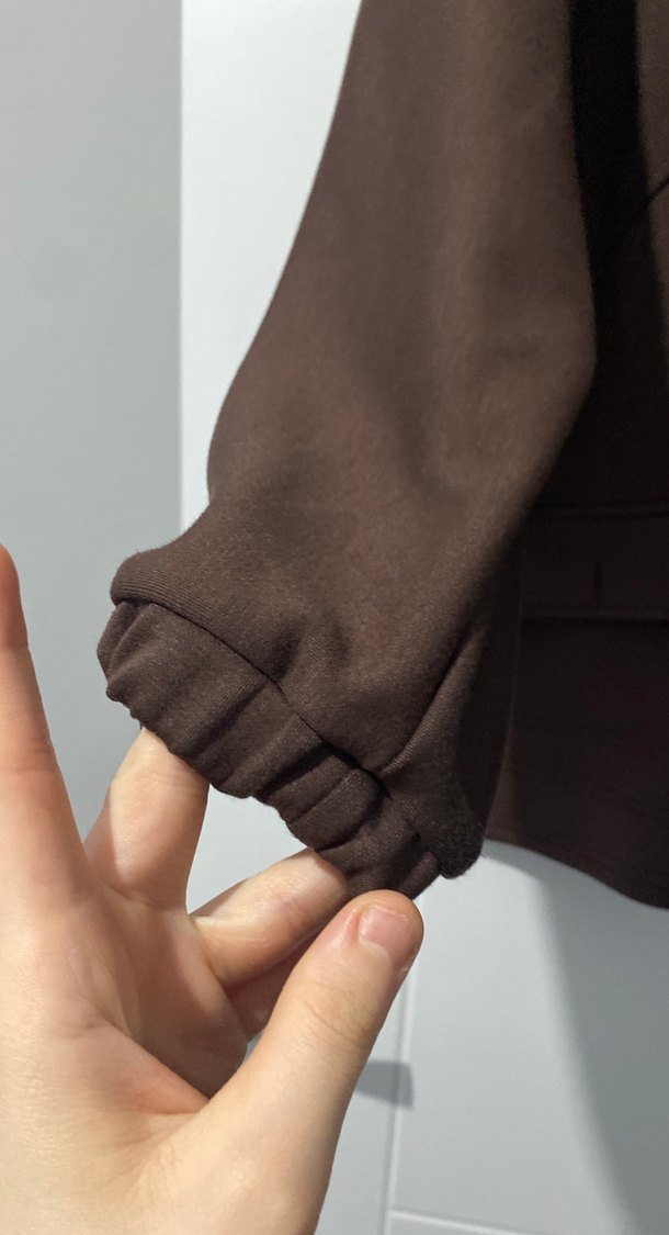 Kadın Kahverengi Fermuarlı Rahat Ceket - Görsel 4