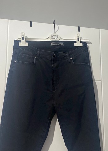 Siyah Normal Boy Kadın Denim Pantolon - Görsel 2