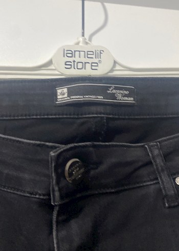 Siyah Normal Boy Kadın Denim Pantolon - Görsel 3
