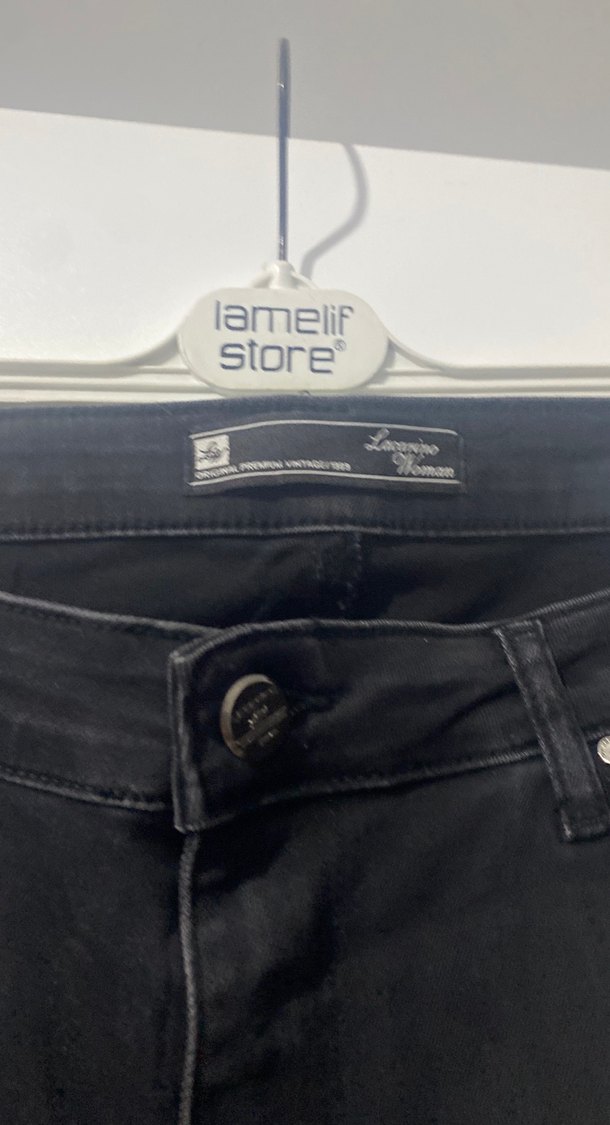 Siyah Normal Boy Kadın Denim Pantolon - Görsel 3