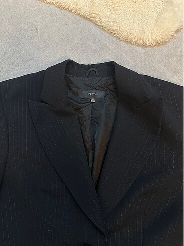 Orijinal İpekyol kendinden simli ceket pantolon takım - Görsel 2