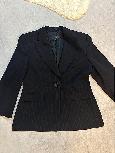 Orijinal İpekyol kendinden simli ceket pantolon takım - Görsel 3