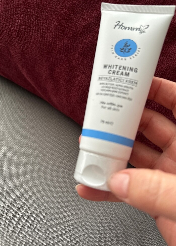 Homm bitkisel beyazlatıcı krem ambalajı üzerinde açılmamış - Görsel 4