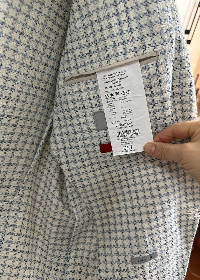 Mavi renkli 48 beden erkek ceket - Görsel 4