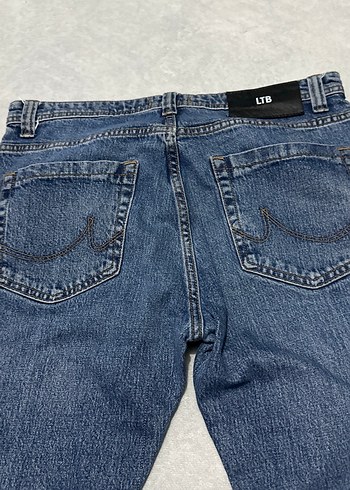 Gri Tonlarda Lacivert Erkek Denim Pantolon bel 42 cm - Görsel 6