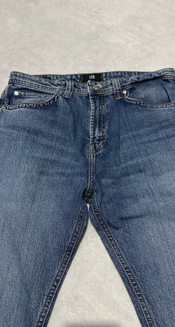 Gri Tonlarda Lacivert Erkek Denim Pantolon bel 42 cm - Görsel 3