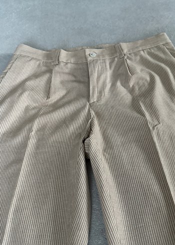 Bej Pilili çizgili Erkek Ofis Pantolonu bir kez giyildi - Görsel 2