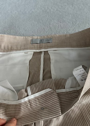 Bej Pilili çizgili Erkek Ofis Pantolonu bir kez giyildi - Görsel 3