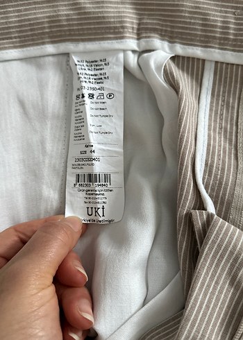 Bej Pilili çizgili Erkek Ofis Pantolonu bir kez giyildi - Görsel 4