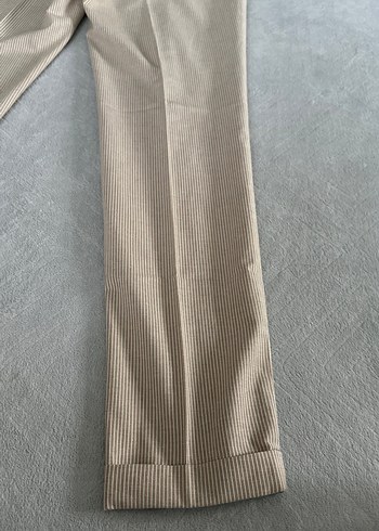 Bej Pilili çizgili Erkek Ofis Pantolonu bir kez giyildi - Görsel 6