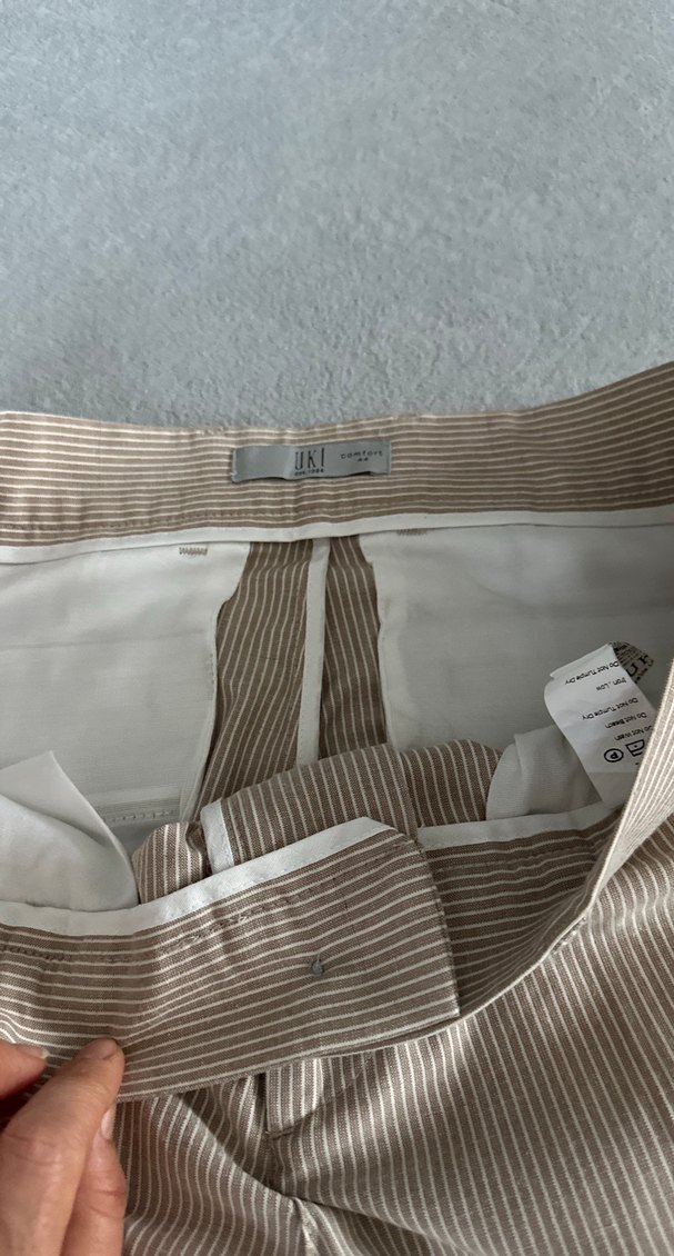 Bej Pilili çizgili Erkek Ofis Pantolonu bir kez giyildi - Görsel 3