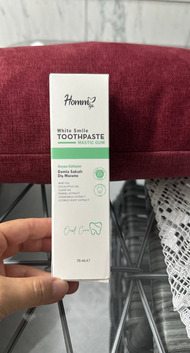 Homm Life Damla Sakızlı Doğal Özlü Diş Macunu 75 ml - Görsel 4