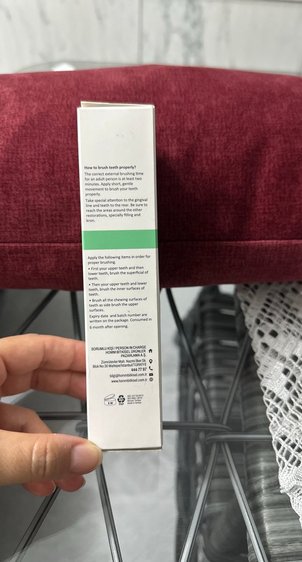 Homm Life Damla Sakızlı Doğal Özlü Diş Macunu 75 ml - Görsel 3