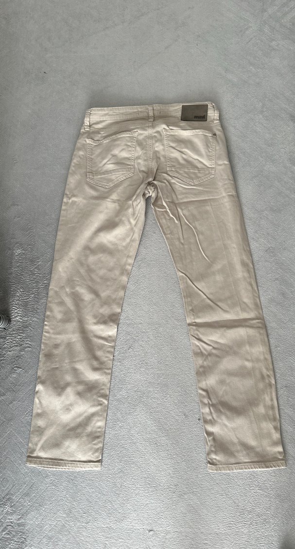 Bej Regular Fit Keten Erkek Pantolon - Görsel 4