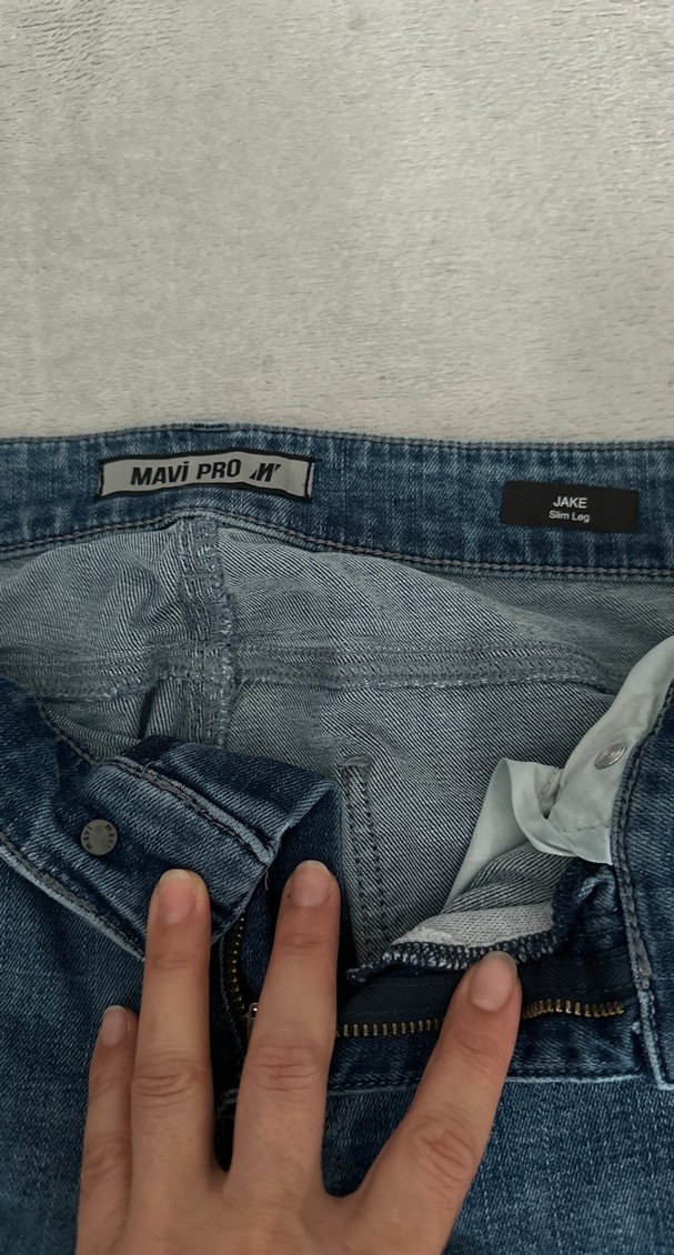 Gri Mavi Erkek Denim Pantolon - Görsel 2