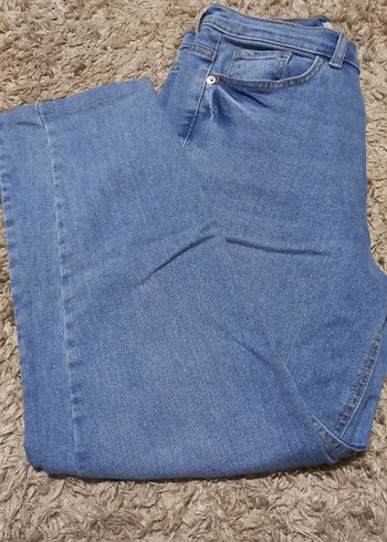 28 Beden mavi Renk Kadın Mavi Midi Boy Kot Pantolon