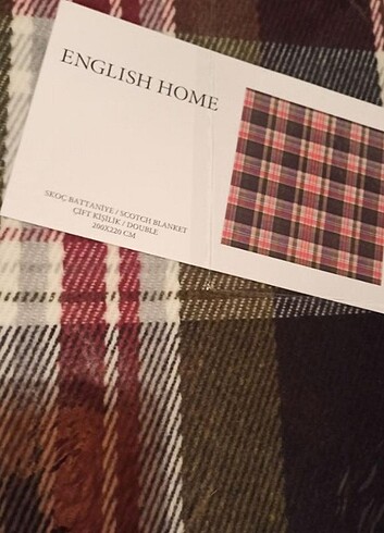 English home battaniye sıfır 