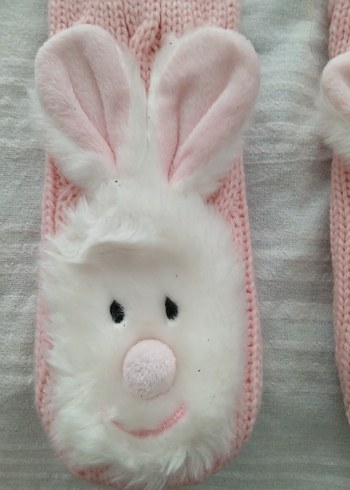 Pembe Örgü Kız Çocuk Ev Terliği - Görsel 4