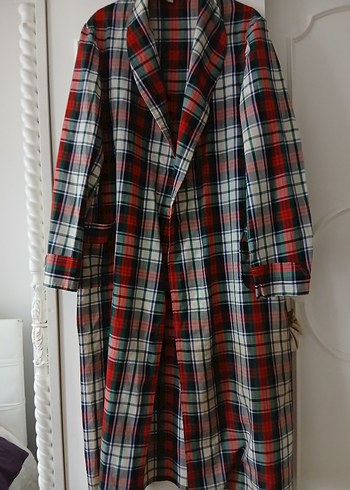 Kadın Ekose Desenli Uzun Salaş sabahlık - Görsel 5