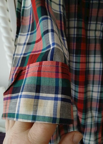 Kadın Ekose Desenli Uzun Salaş sabahlık - Görsel 3