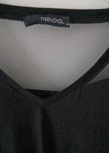 Siyah V Yaka Kısa Kollu Hamile Bluz - Görsel 4