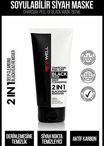 Soyulabilir Siyah Maske 150 ml