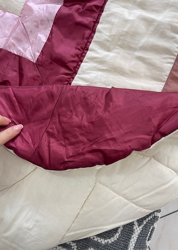 Bordo Tek Kişilik Nakışlı Yatak Örtüsü - Görsel 3