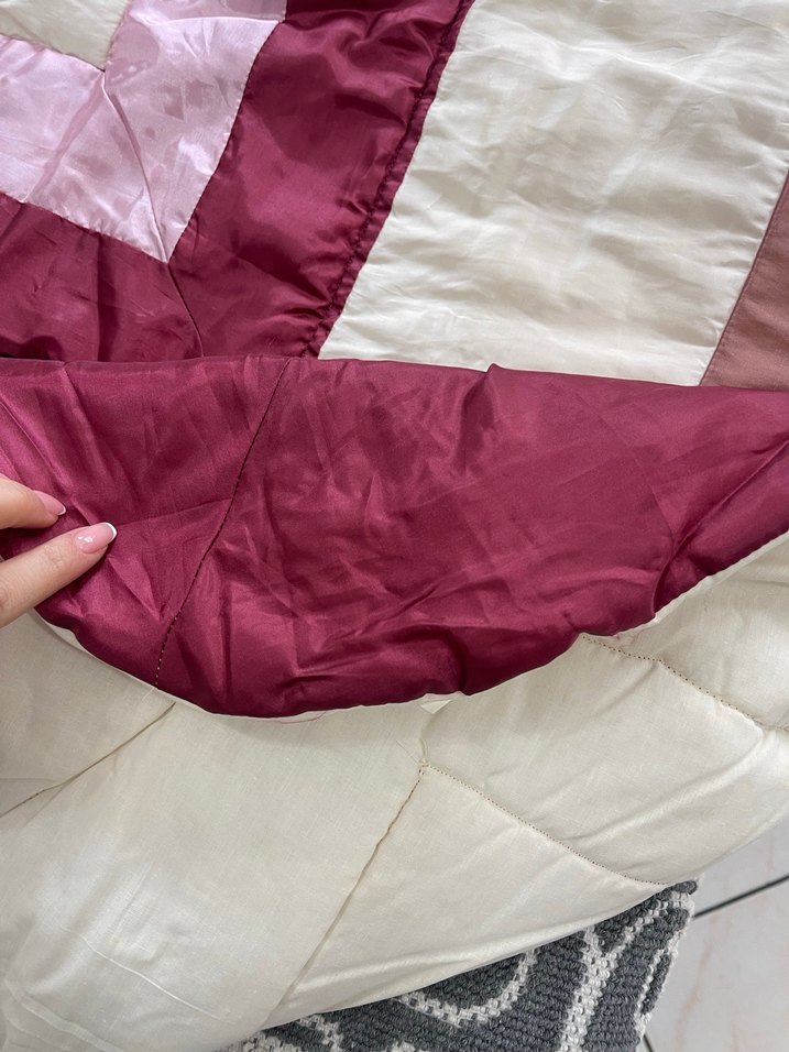 Bordo Tek Kişilik Nakışlı Yatak Örtüsü - Görsel 3