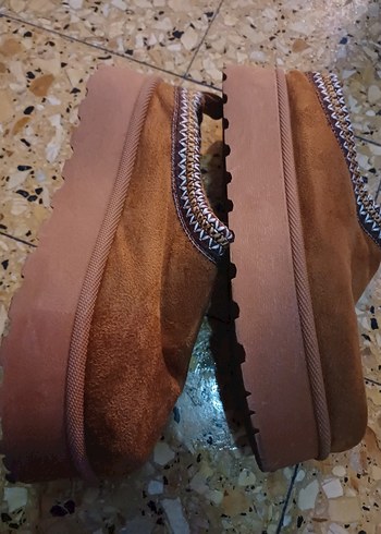 kadin Kahverengi Sıcak Terlikler - Görsel 3