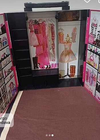 Koyu Pembe Barbie Makyaj Organizer Çantası - Görsel 2