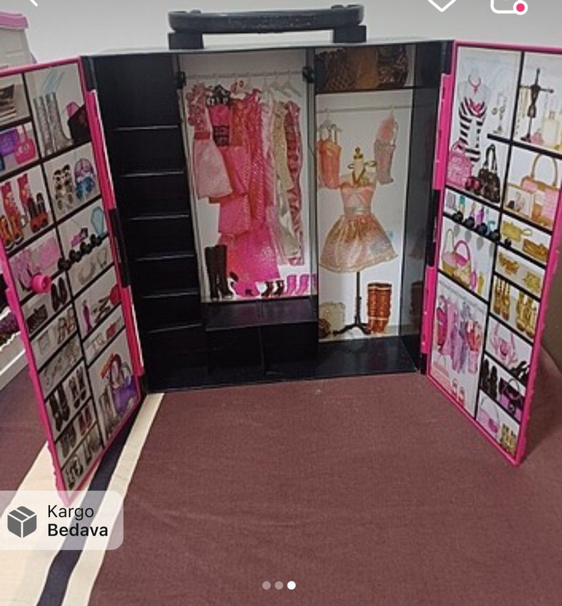 Koyu Pembe Barbie Makyaj Organizer Çantası - Görsel 2