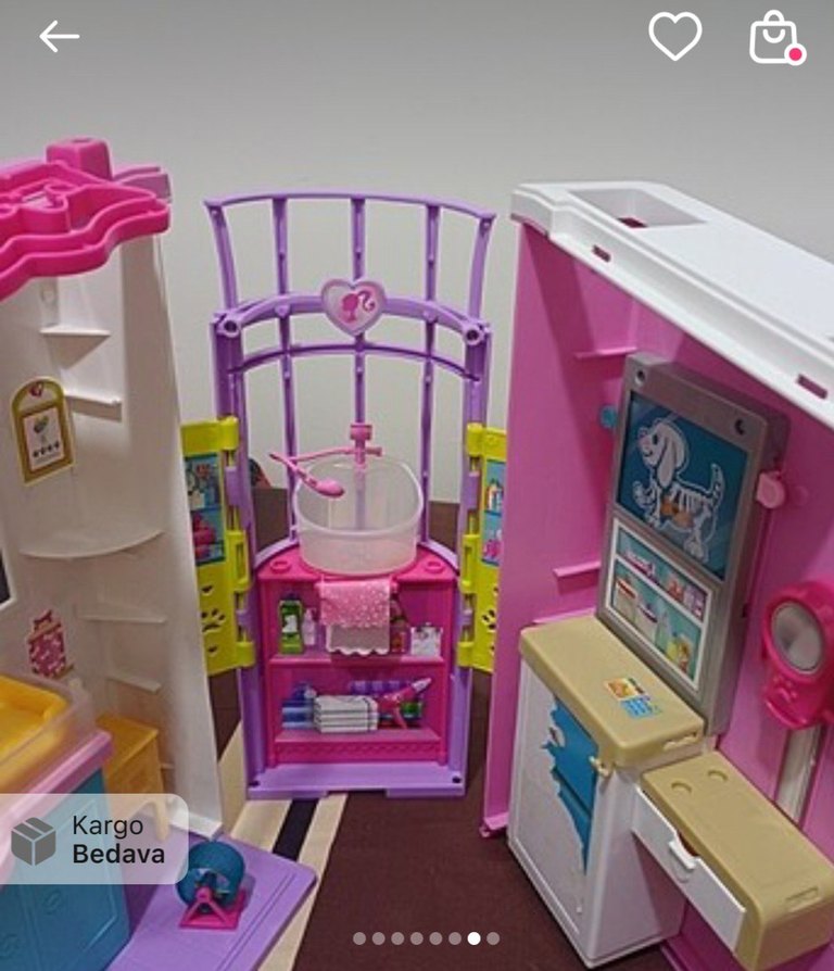 Pastel Pembe Oyuncak Ev Seti - Görsel 2