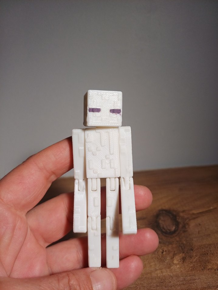 Beyaz Minecraft enderman Figürü - Görsel 2