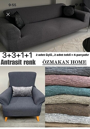 Koltuk kılfı 3+3+1+1