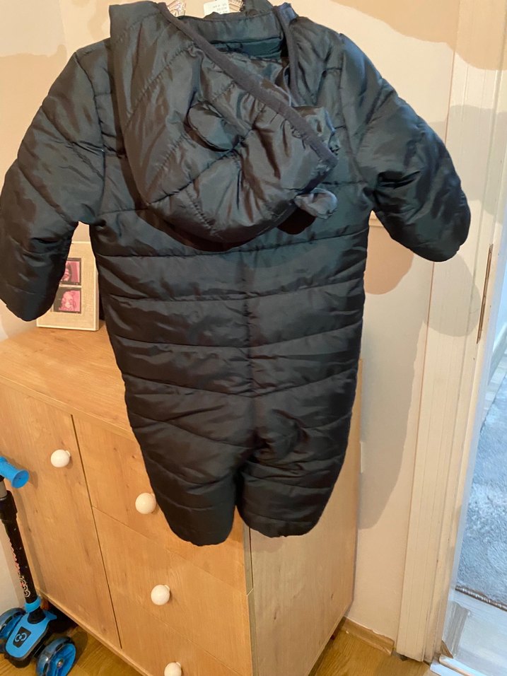 Siyah Fermuarlı Bebek Tulumu - Görsel 2