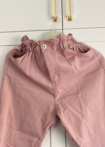 Koton Pembe Rahat Kesim Midi Kumaş Pantolon
