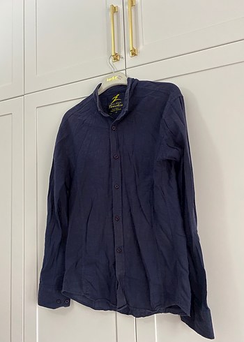 Mavi Jeans Lacivert Keten Gömlek