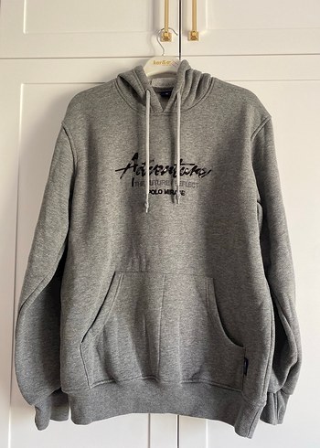 Gri Kapüşonlu Kadın Sweatshirt