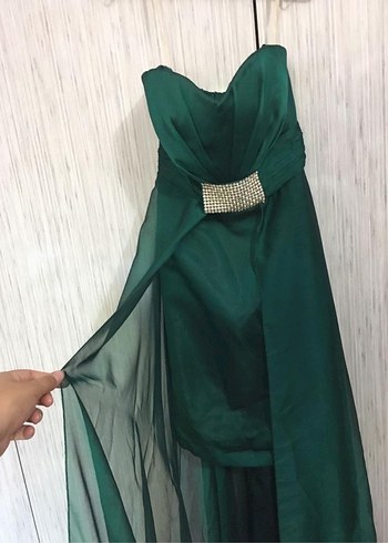 İçi kısa arkası uzun model abiye bir defa giyildi 34 beden - Görsel 2